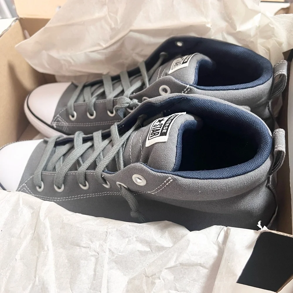 CONVERSE CHUCK TAYLOR ALL STAR GRAY SNEAKERS - Picture 9 of 13